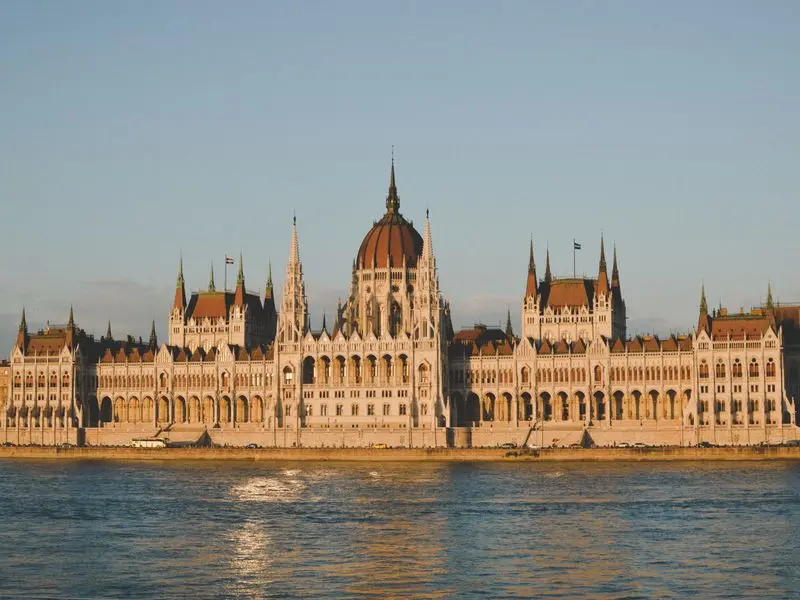 The Hungarian Parliament Building on the Danube at dawn