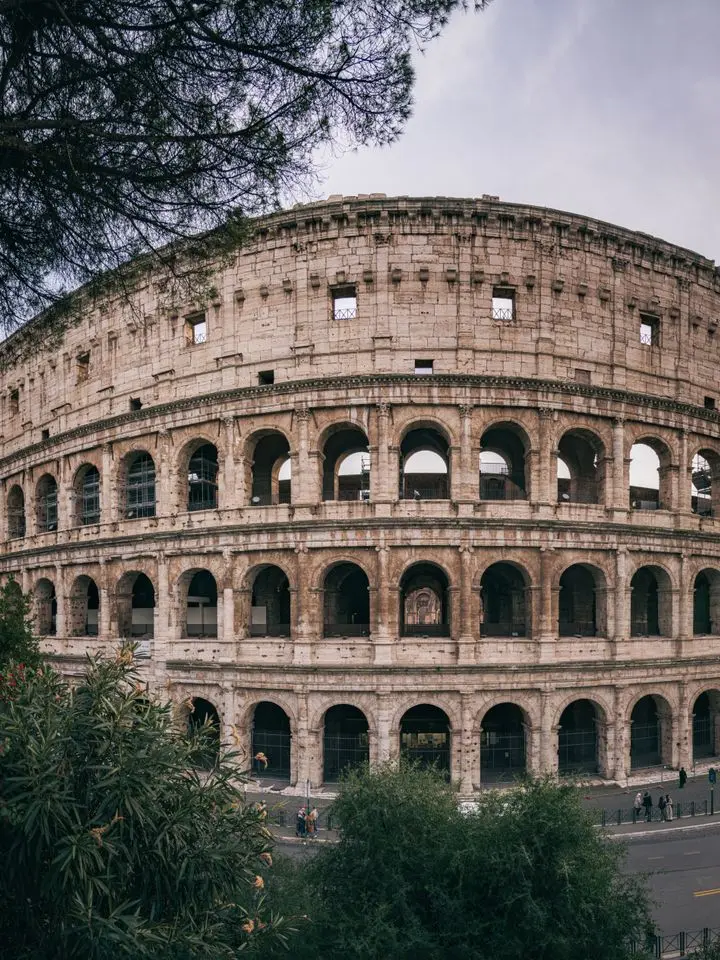 The Colosseum in Rome at sunset